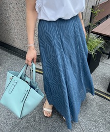Chez toi | リーフ柄シアージャガードスカート(スカート)