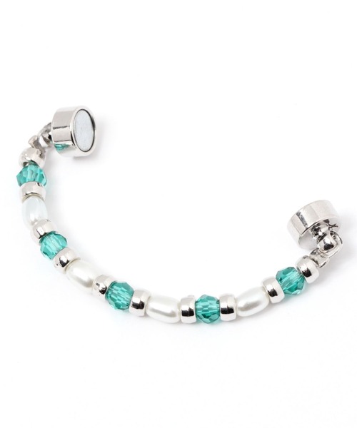 LEPSIM(レプシィム)の「ビーズマグネットイヤカフ×イヤリング 282866(イヤリング・レディース・グリーン/ゴールド/キャメル・ONE SIZE)」の4枚目の写真