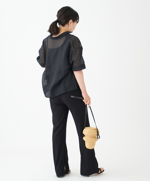 journal standard L'essage(ジャーナルスタンダードレサージュ)の「リブワンショルダープルオーバー(Tシャツ/カットソー・レディース・ブラック/ブラウン/グレー・FREE)」の5枚目の写真