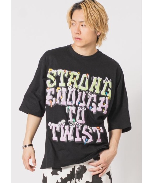 RE730(アールイーセブンサーティー)の「RE730 デジタルロゴビッグシルエットTシャツ(Tシャツ/カットソー・メンズ・オフホワイト/ブラック/グリーン/ブルー・MEDIUM/LARGE/X-LARGE)」の1枚目の写真
