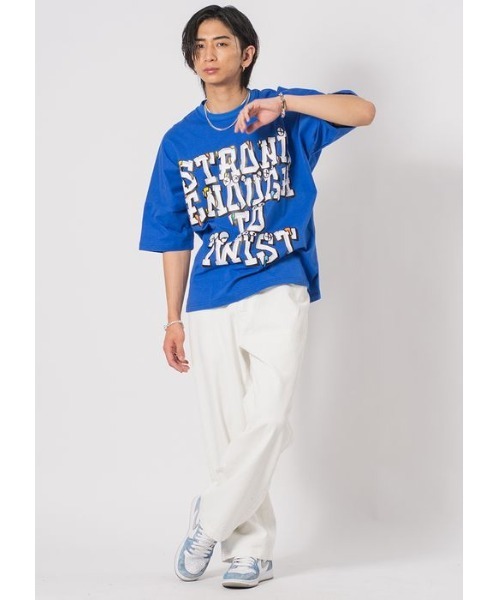 RE730(アールイーセブンサーティー)の「RE730 デジタルロゴビッグシルエットTシャツ(Tシャツ/カットソー・メンズ・オフホワイト/ブラック/グリーン/ブルー・MEDIUM/LARGE/X-LARGE)」の21枚目の写真