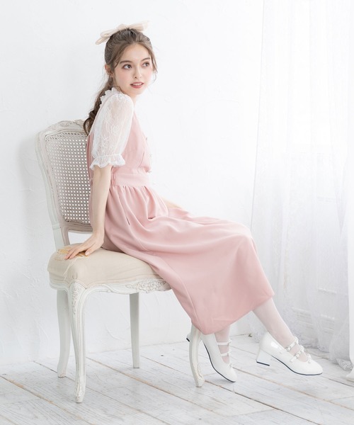 DearMyLoveRose（ディアマイラブローズ）の「トリプルリボンドールパンプス（パンプス・レディース・ブラック/アイボリー・24.5cm/23.5cm/23cm/25cm/24cm/22.5cm）」の4枚目の写真