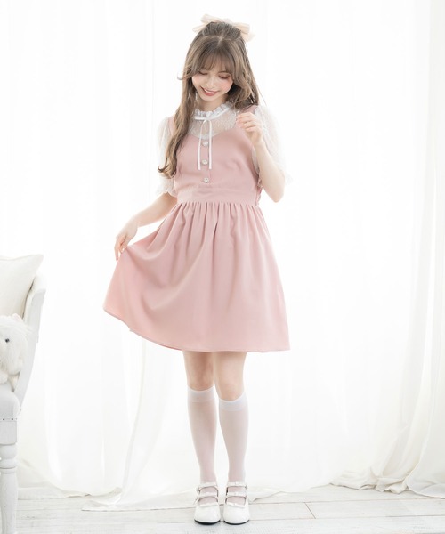 DearMyLoveRose（ディアマイラブローズ）の「トリプルリボンドールパンプス（パンプス・レディース・ブラック/アイボリー・24.5cm/23.5cm/23cm/25cm/24cm/22.5cm）」の5枚目の写真