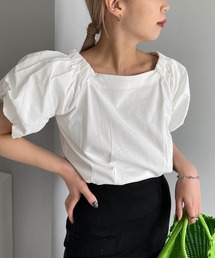 CAPRICIEUX LE'MAGE（カプリシューレマージュ）の「バルーンスリーブ異素材Tシャツ（Tシャツ/カットソー・レディース）」