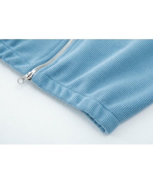 A'GEM/9 × .kom『muah muah/ムーアムーア』SLIM FIT KNIT ZIPUP