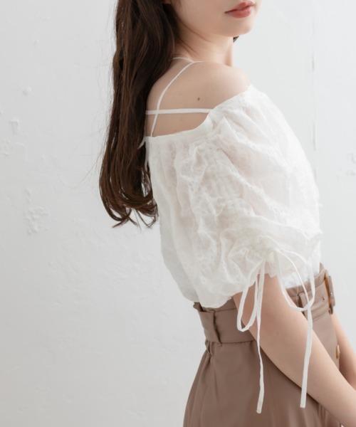 OLIVE des OLIVE(オリーブデオリーブ)の「オフショルブラウス(シャツ/ブラウス・レディース・オフホワイト/ベージュ・FREE)」の13枚目の写真