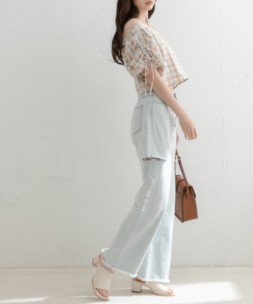 OLIVE des OLIVE(オリーブデオリーブ)の「オフショルブラウス(シャツ/ブラウス・レディース・オフホワイト/ベージュ・FREE)」の17枚目の写真