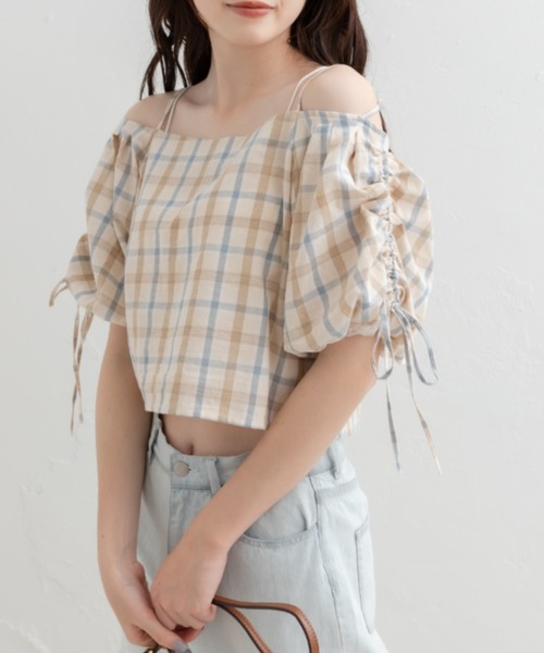 OLIVE des OLIVE(オリーブデオリーブ)の「オフショルブラウス(シャツ/ブラウス・レディース・オフホワイト/ベージュ・FREE)」の19枚目の写真