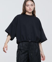 UJOH 2021ss ドローコード付き ヘムTシャツ OVERSIZED DRAW CORD LONG TEE / オーバーサイズドローコード