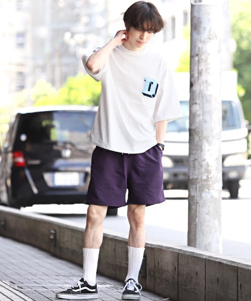 LUXSTYLE（ラグスタイル）の「製品染めナイロンショーツ（その他パンツ・メンズ・パープル/オレンジ/グリーン/ブラック系その他/ブラウン系その他/ブルー系その他・M/L）」の9枚目の写真