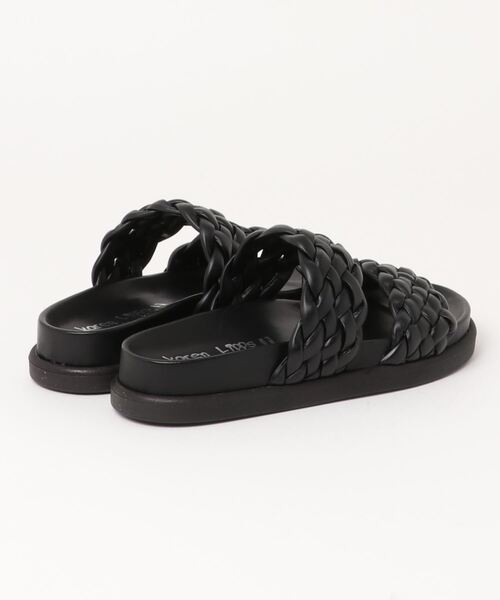KAREN LIPPS （カレンリップス）の「(KAREN LIPPS)編み込みダブルベルトサンダル（サンダル・レディース・ホワイト/ブラック・37/36/38）」の3枚目の写真