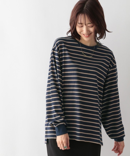 GLOBAL WORK(グローバルワーク)の「ヘビロッT袖ふわ長袖/281555(Tシャツ/カットソー・レディース・ホワイト/ライトグレー/その他/ベージュ系その他/ブルー系その他・MEDIUM/LARGE)」の5枚目の写真
