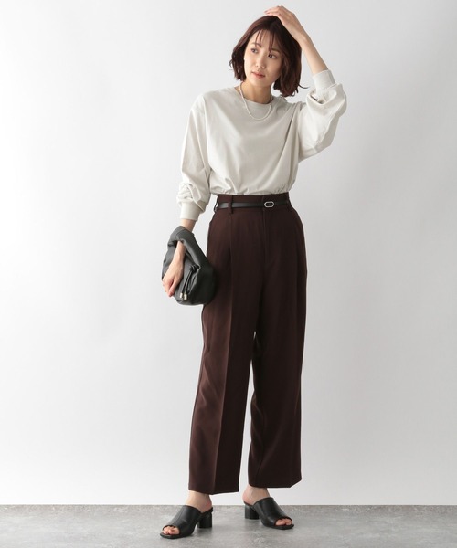 GLOBAL WORK(グローバルワーク)の「ヘビロッT袖ふわ長袖/281555(Tシャツ/カットソー・レディース・ホワイト/ライトグレー/その他/ベージュ系その他/ブルー系その他・MEDIUM/LARGE)」の10枚目の写真