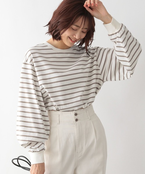 GLOBAL WORK(グローバルワーク)の「ヘビロッT袖ふわ長袖/281555(Tシャツ/カットソー・レディース・ホワイト/ライトグレー/その他/ベージュ系その他/ブルー系その他・MEDIUM/LARGE)」の20枚目の写真