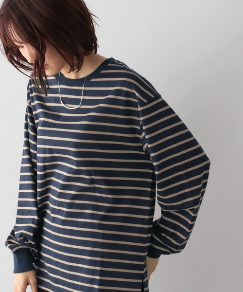 GLOBAL WORK(グローバルワーク)の「ヘビロッT袖ふわ長袖/281555(Tシャツ/カットソー・レディース・ホワイト/ライトグレー/その他/ベージュ系その他/ブルー系その他・MEDIUM/LARGE)」の14枚目の写真