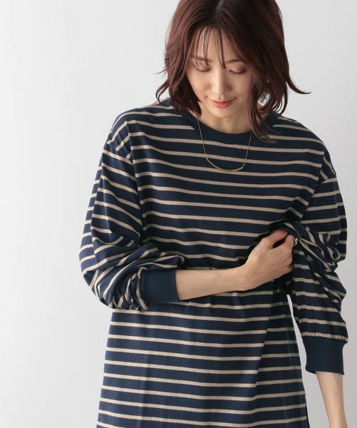 GLOBAL WORK(グローバルワーク)の「ヘビロッT袖ふわ長袖/281555(Tシャツ/カットソー・レディース・ホワイト/ライトグレー/その他/ベージュ系その他/ブルー系その他・MEDIUM/LARGE)」の17枚目の写真