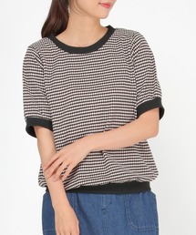 ハニカム柄ジャガードカットソー