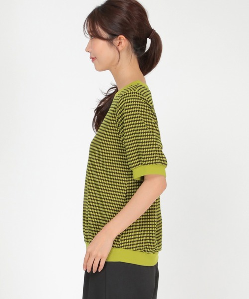 ikka(イッカ)の「ハニカム柄ジャガードカットソー(Tシャツ/カットソー・レディース・ブラック/ブラウン/ライトグリーン・M/L)」の16枚目の写真
