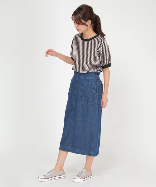 ikka(イッカ)の「ハニカム柄ジャガードカットソー(Tシャツ/カットソー・レディース・ブラック/ブラウン/ライトグリーン・M/L)」の8枚目の写真
