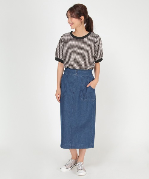 ikka(イッカ)の「ハニカム柄ジャガードカットソー(Tシャツ/カットソー・レディース・ブラック/ブラウン/ライトグリーン・M/L)」の10枚目の写真