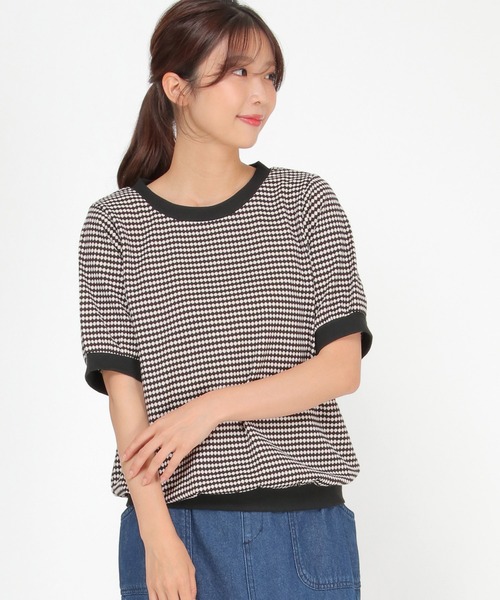 ikka(イッカ)の「ハニカム柄ジャガードカットソー(Tシャツ/カットソー・レディース・ブラック/ブラウン/ライトグリーン・M/L)」の21枚目の写真