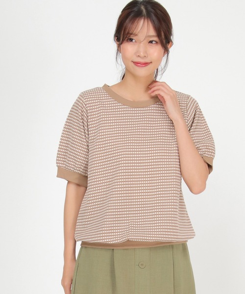 ikka(イッカ)の「ハニカム柄ジャガードカットソー(Tシャツ/カットソー・レディース・ブラック/ブラウン/ライトグリーン・M/L)」の20枚目の写真