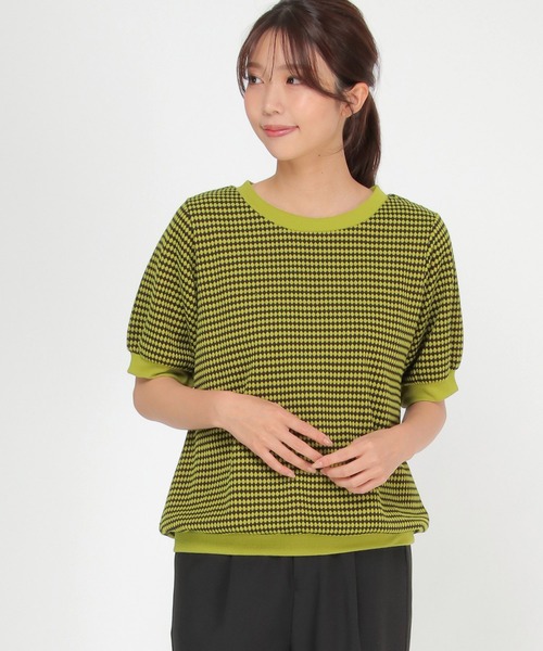 ikka(イッカ)の「ハニカム柄ジャガードカットソー(Tシャツ/カットソー・レディース・ブラック/ブラウン/ライトグリーン・M/L)」の19枚目の写真