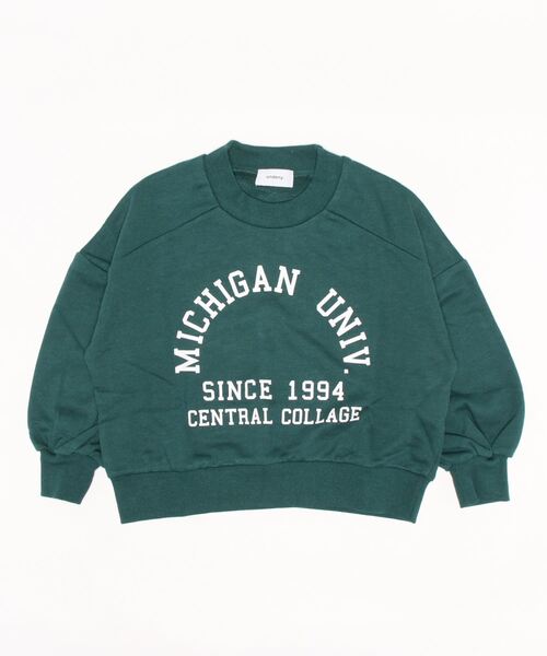 undeny.（アンディニ－）の「アンディニー カレッジロゴ プルオーバー（その他トップス・キッズ・チャコールグレー/グリーン/グレイッシュベージュ・M/L/XL）」の7枚目の写真