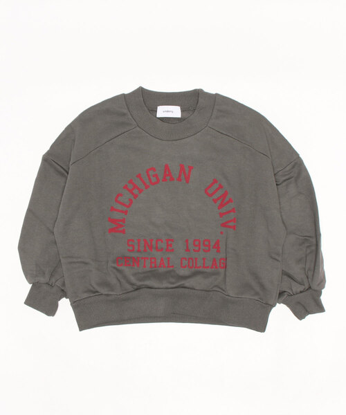 undeny.（アンディニ－）の「アンディニー カレッジロゴ プルオーバー（その他トップス・キッズ・チャコールグレー/グリーン/グレイッシュベージュ・M/L/XL）」の6枚目の写真