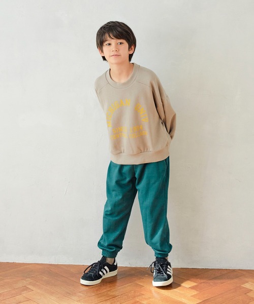 undeny.（アンディニ－）の「アンディニー カレッジロゴ プルオーバー（その他トップス・キッズ・チャコールグレー/グリーン/グレイッシュベージュ・M/L/XL）」の11枚目の写真