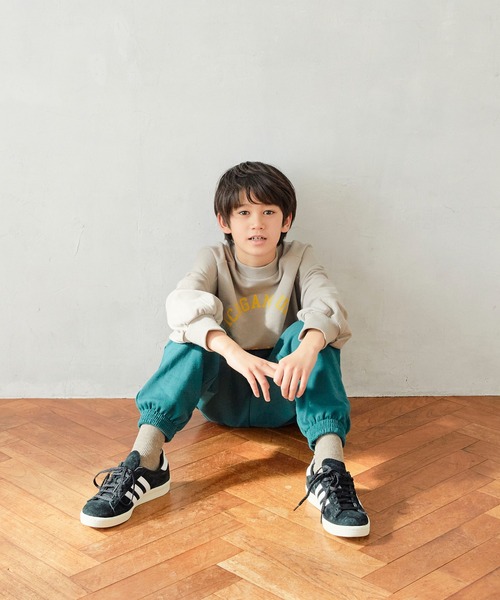 undeny.（アンディニ－）の「アンディニー カレッジロゴ プルオーバー（その他トップス・キッズ・チャコールグレー/グリーン/グレイッシュベージュ・M/L/XL）」の8枚目の写真