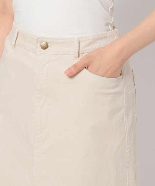 LEPSIM（レプシィム）の「ストレッチコーデュロイマキシスカート　297193（スカート・レディース・チャコールグレー/オフホワイト/カーキ・MEDIUM/LARGE）」の16枚目の写真