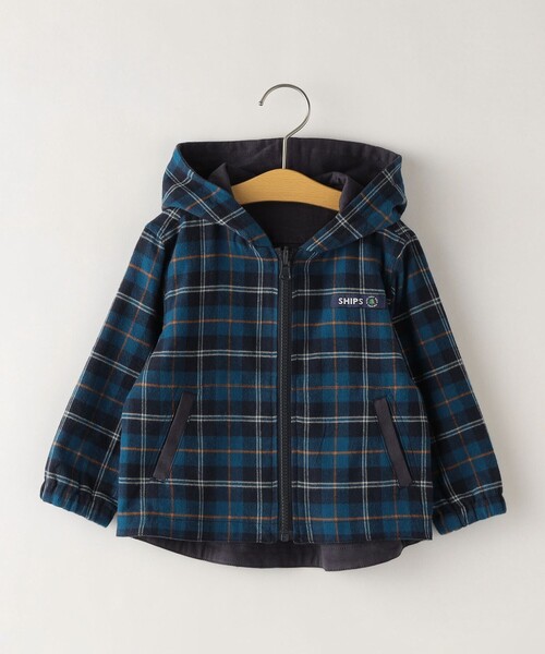 SHIPS KIDS:80～90cm / リバーシブル ジップ パーカー