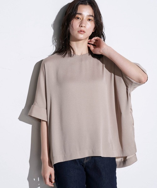 la.f…（ラエフ）の「バックサテンジョーゼットブラウス（シャツ