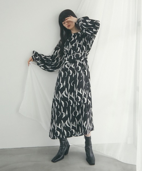 Armonia ペチ付きウエスト紐柄ワンピース ワンピース Armonia アルモニーア のファッション通販 Zozotown