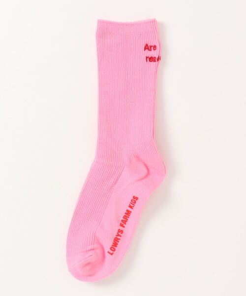 LOWRYS FARM（ローリーズファーム）の「カラーロゴソックス　124838（ソックス/靴下・キッズ・ホワイト/ブラック/ピンク/ブルー/グリーン・MEDIUM/LARGE）」の5枚目の写真