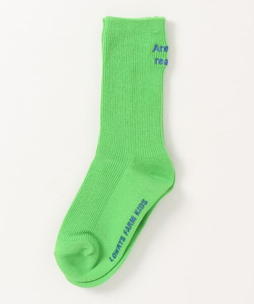 LOWRYS FARM（ローリーズファーム）の「カラーロゴソックス　124838（ソックス/靴下・キッズ・ホワイト/ブラック/ピンク/ブルー/グリーン・MEDIUM/LARGE）」の3枚目の写真