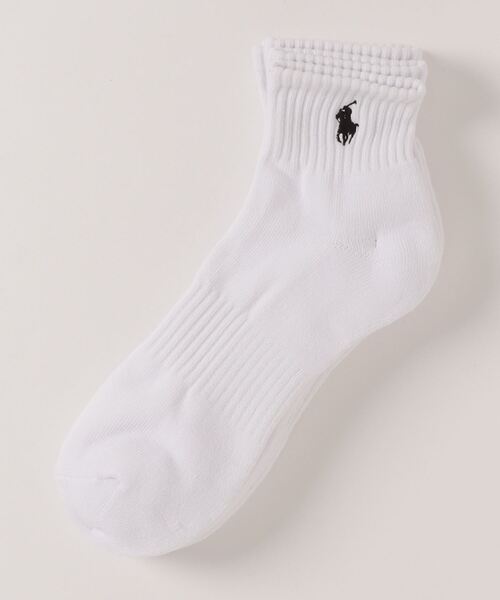 POLO RALPH LAUREN（ポロ ラルフ ローレン）の「POLO SHORT SOCKSX 1（ソックス/靴下・メンズ・ホワイト/ブラック/ホワイト系その他2・FREE）」の2枚目の写真