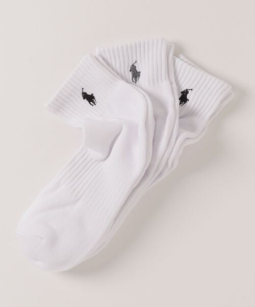 POLO RALPH LAUREN（ポロ ラルフ ローレン）の「POLO SHORT SOCKSX 1（ソックス/靴下・メンズ・ホワイト/ブラック/ホワイト系その他2・FREE）」の5枚目の写真
