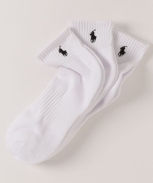 POLO RALPH LAUREN（ポロ ラルフ ローレン）の「POLO SHORT SOCKSX 1（ソックス/靴下・メンズ・ホワイト/ブラック/ホワイト系その他2・FREE）」の7枚目の写真