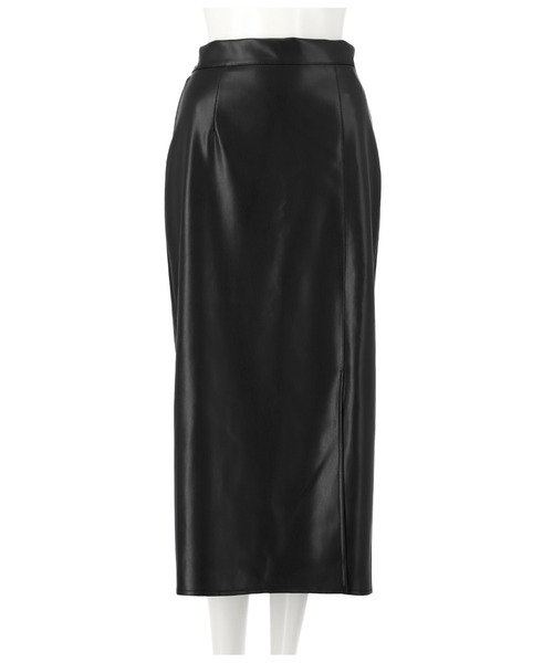 ANAP（アナップ）の「フェイクレザースリットスカート（スカート・レディース・ブラック/ブラウン・FREE）」の6枚目の写真