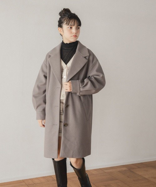 GLOBAL WORK(グローバルワーク)の「ウーリーテックチェスターコート/AND YUA ANY/281280(チェスターコート・キッズ・ブラック/ベージュ/モカ・150cm/160cm)」の20枚目の写真