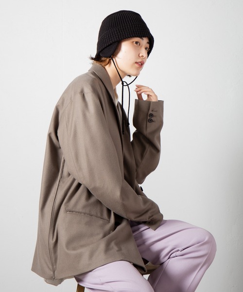 RACAL（ラカル）の「Ear-Pad Knit Bucket Hat / イヤーパッド付きニットバケットハット（ニットキャップ/ビーニー・レディース・ブラック/オレンジ/オフホワイト/チャコールグレー/ベージュ・FREE）」の7枚目の写真