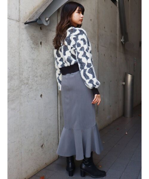 MURUA（ムルーア）の「シャーリングアシメフレアスカート（スカート・レディース・ブラック/ベージュ/ダークグレー・1/2）」の12枚目の写真