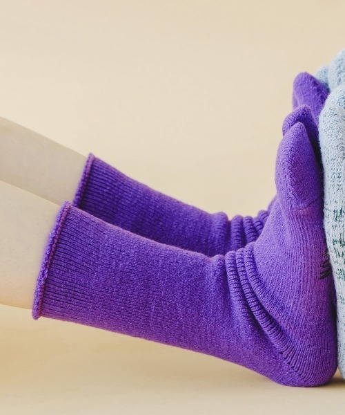 NODAL(ノーダル)の「NODAL / ノーダル BRUSHED PILE SOCKS パイルソックス タビソックス(ソックス/靴下・メンズ・ブラック/ライム/ライトブルー/オレンジ/オフホワイト/グレー/パープル/ブラウン/レッド/ロイヤルブルー/スモークピンク/オリーブ/ライトグリーン/ライトブラウン・FREE)」の11枚目の写真