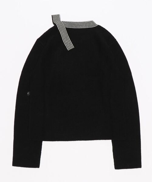 agnes b.（アニエスベー）の「LM18 PULLOVER プルオーバー（ニット/セーター・レディース・ブラック・2/3/1）」の2枚目の写真