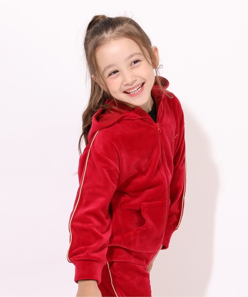 BABYDOLL（ベビードール）の「親子お揃い パイピングベロアジップパーカー 7100K （ボトム別売り）（パーカー・キッズ・ブラック/レッド/モスグリーン・90cm/100cm/130cm/140cm/110cm/120cm/150cm）」の16枚目の写真