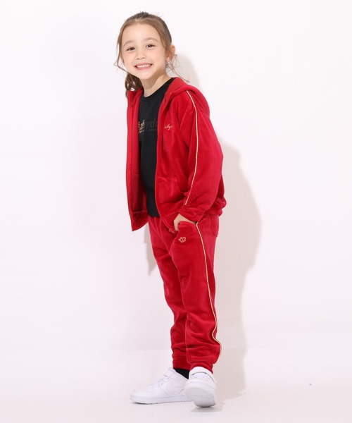 BABYDOLL（ベビードール）の「親子お揃い パイピングベロアジップパーカー 7100K （ボトム別売り）（パーカー・キッズ・ブラック/レッド/モスグリーン・90cm/100cm/130cm/140cm/110cm/120cm/150cm）」の19枚目の写真