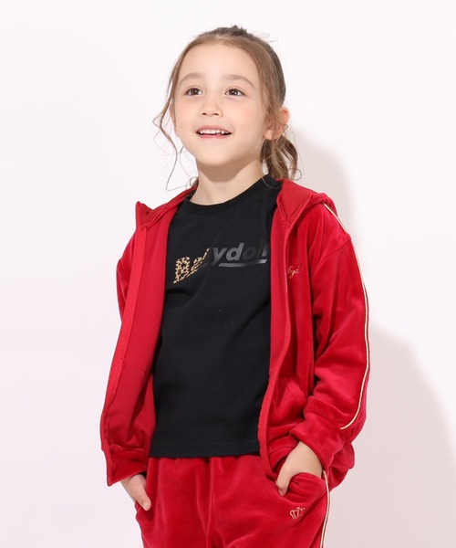 BABYDOLL（ベビードール）の「親子お揃い パイピングベロアジップパーカー 7100K （ボトム別売り）（パーカー・キッズ・ブラック/レッド/モスグリーン・90cm/100cm/130cm/140cm/110cm/120cm/150cm）」の13枚目の写真