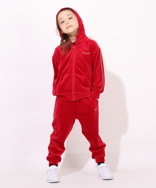 BABYDOLL（ベビードール）の「親子お揃い パイピングベロアジップパーカー 7100K （ボトム別売り）（パーカー・キッズ・ブラック/レッド/モスグリーン・90cm/100cm/130cm/140cm/110cm/120cm/150cm）」の20枚目の写真